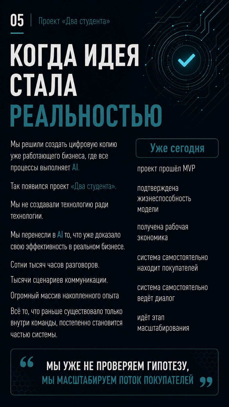 Когда идея стала реальностью